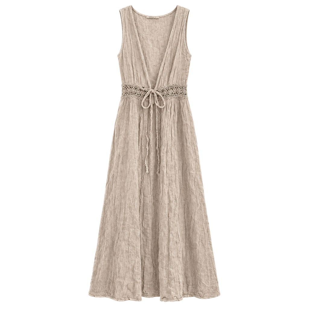 Francesca Bettini Linen vest cardigan Beige Made in Italy 100 cotton 1