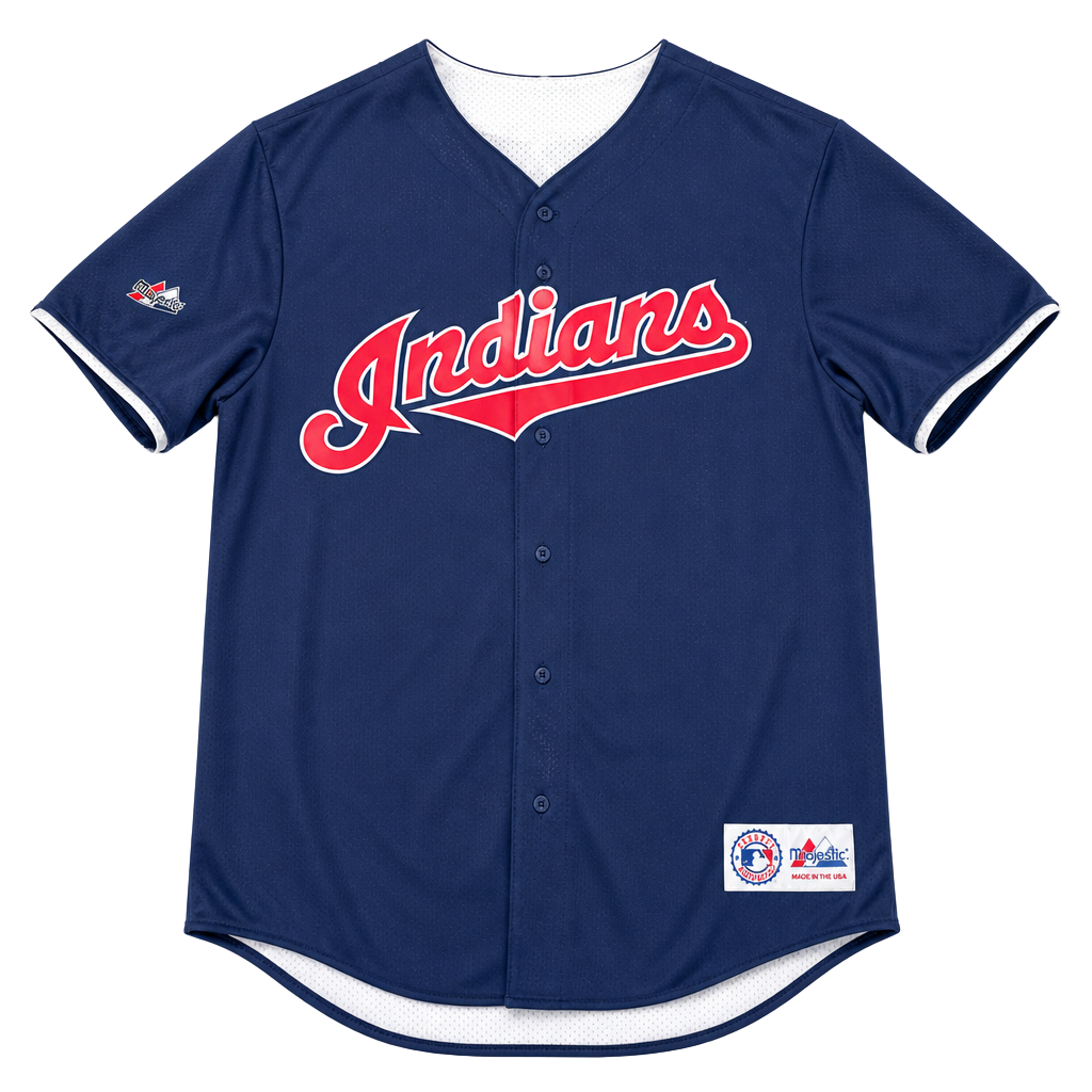 Vintage Majestic Cleveland Indians Reversible MLB Baseball Jersey 1