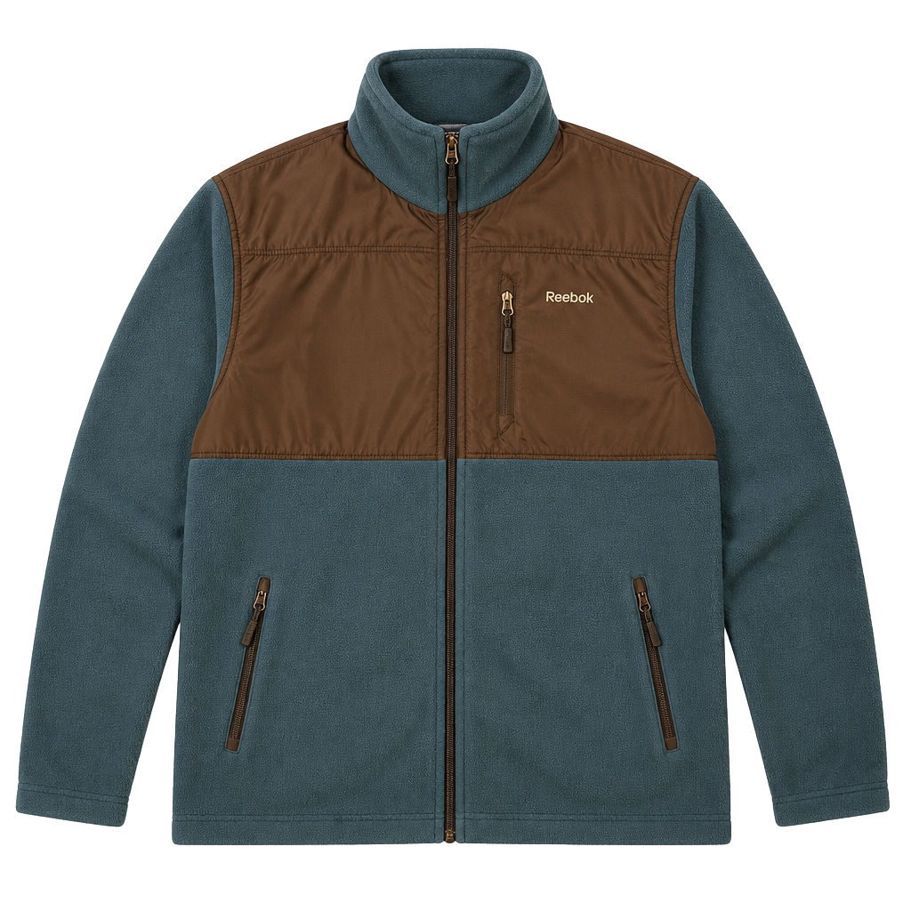 Reebok Men's Full Zip Fleece Jacket with Chest Pocket 1