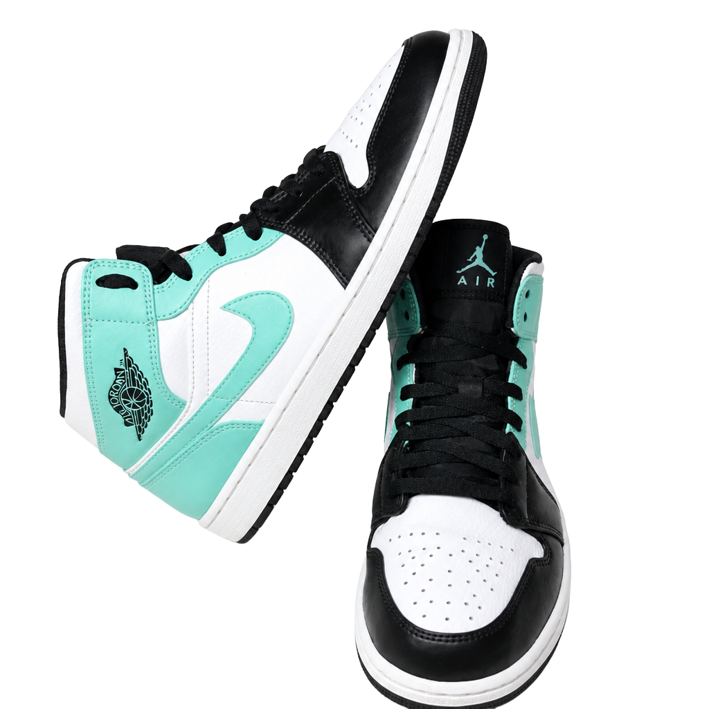 Jordan Air Jordan 1 Mid Tropical Twist White/Black 554724-132 Leather 1