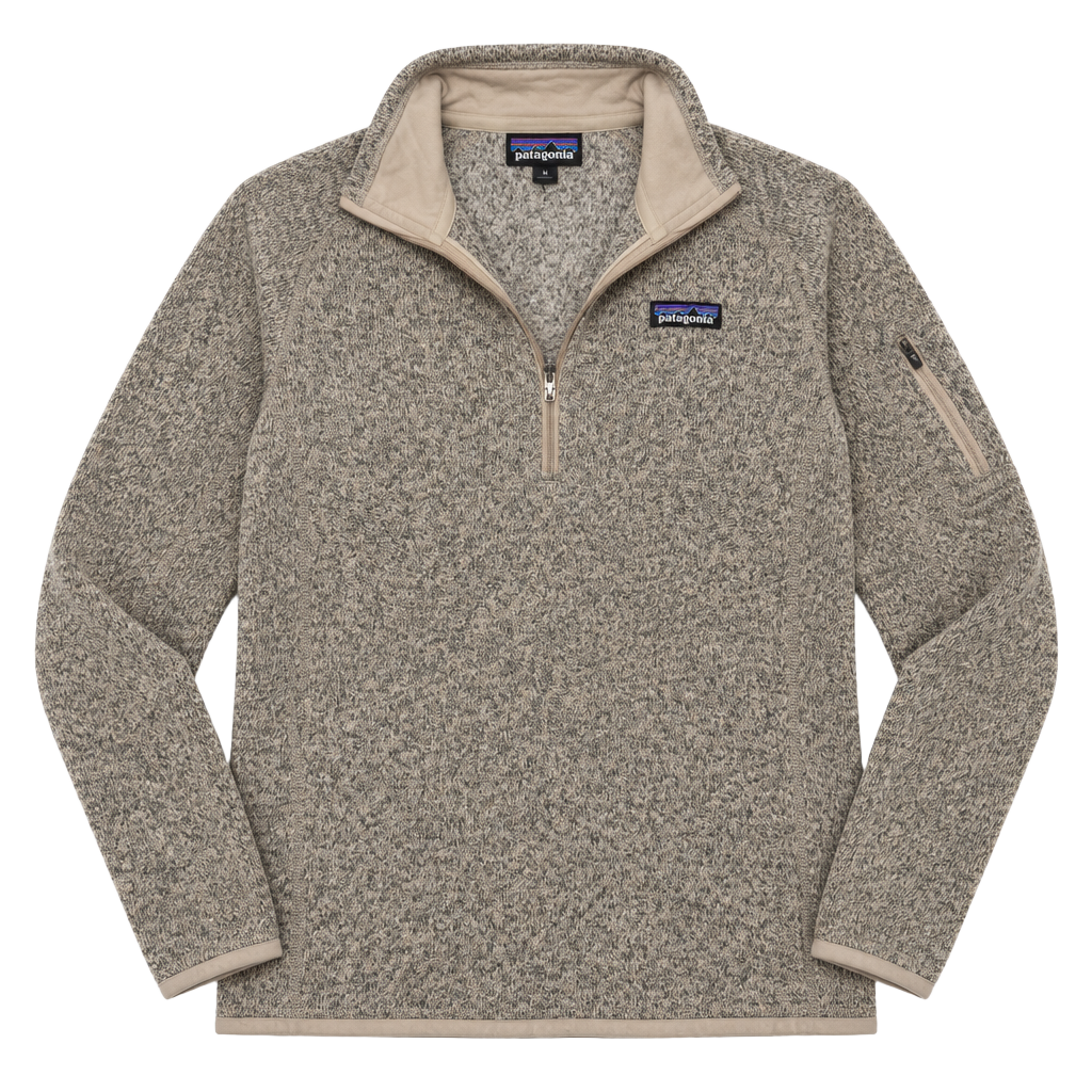 Patagonia Better Sweater 1/4 Zip Size S Fleece Pullover Heather Beige 1