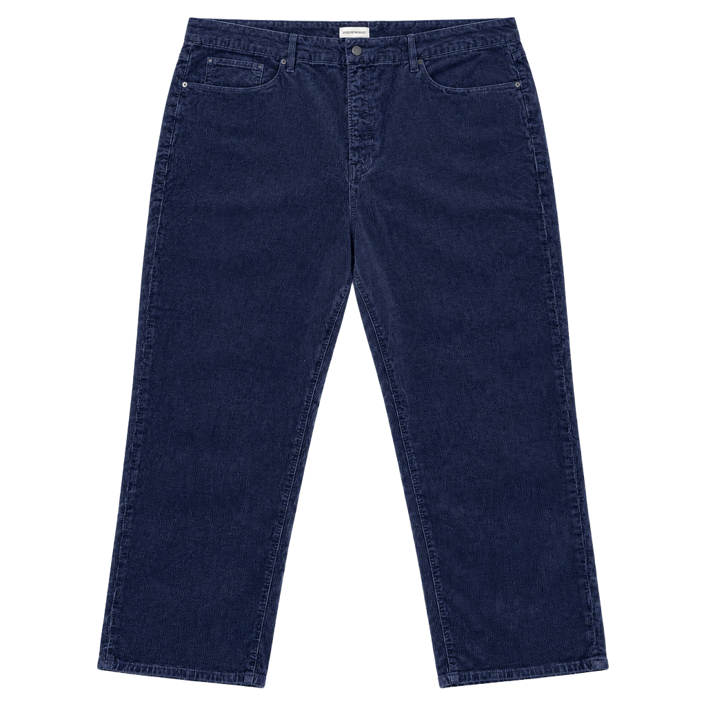 Good American Ink Blue Corduroy Pants Size 28 NWT Navy Straight Leg 1