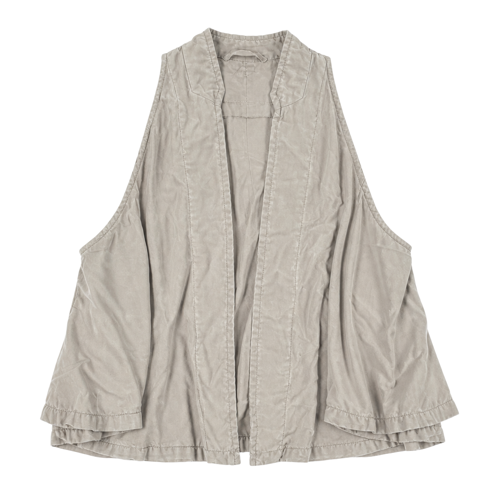 Free People Beige Utility Vest With Buckle Back 1