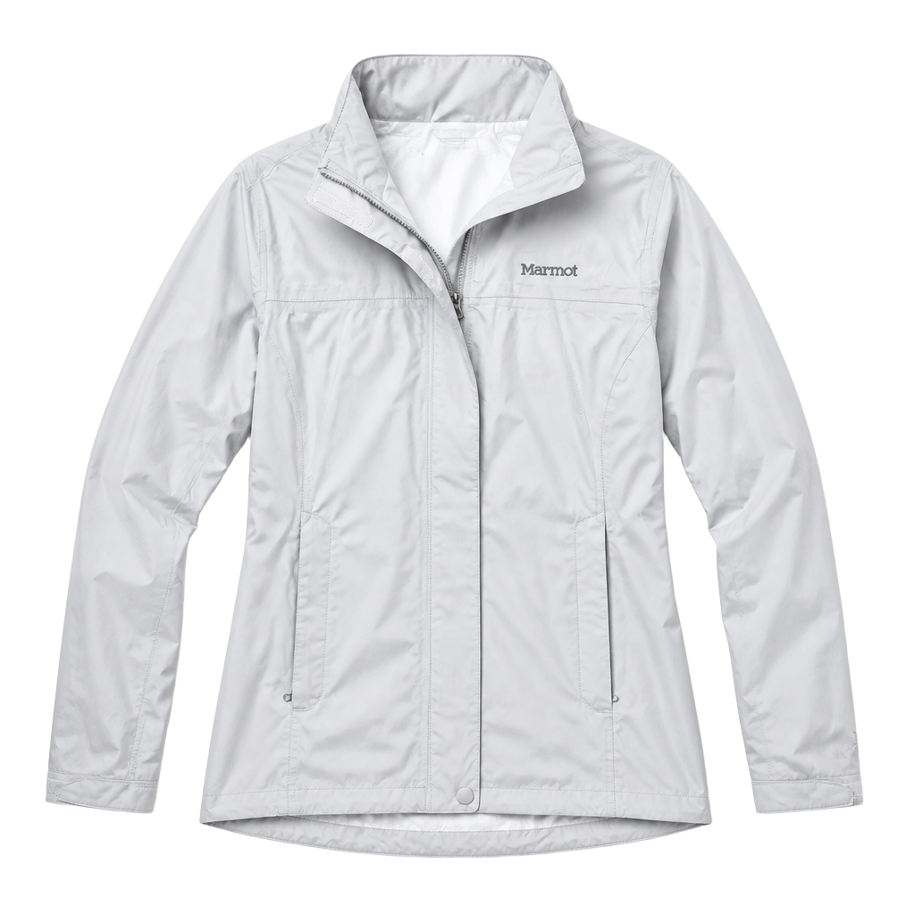 Marmot Women's Lightweight Raincoat Shell Jacket Hooded Gray Size L 1