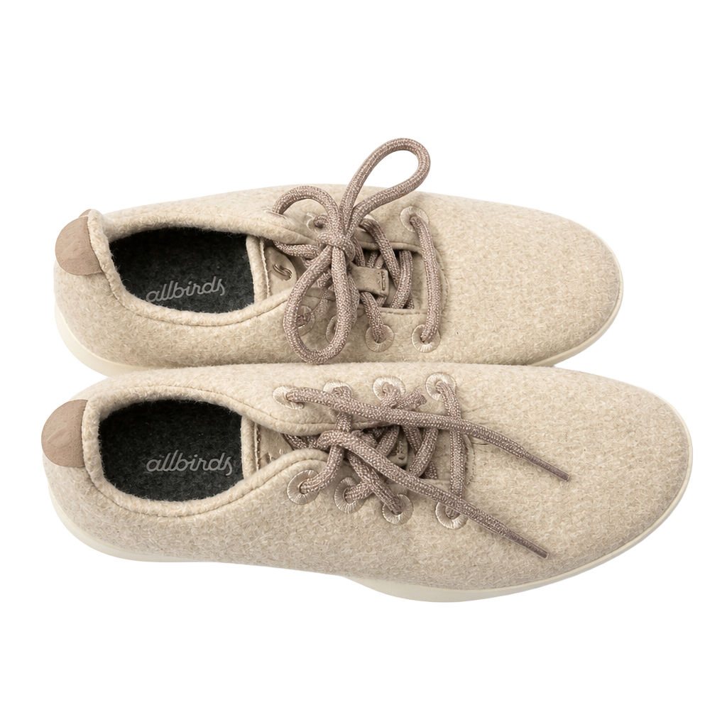 Allbirds Women's Wool Runners in Heathered Beige/Tan 1