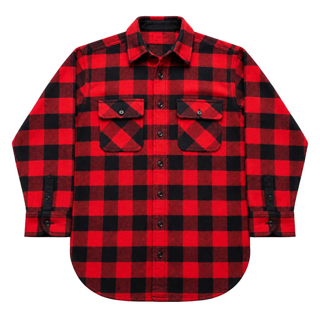 Vintage 70s Sears Kings Road Mens Store Buffalo Plaid Wool Blend Flannel Shirt 1