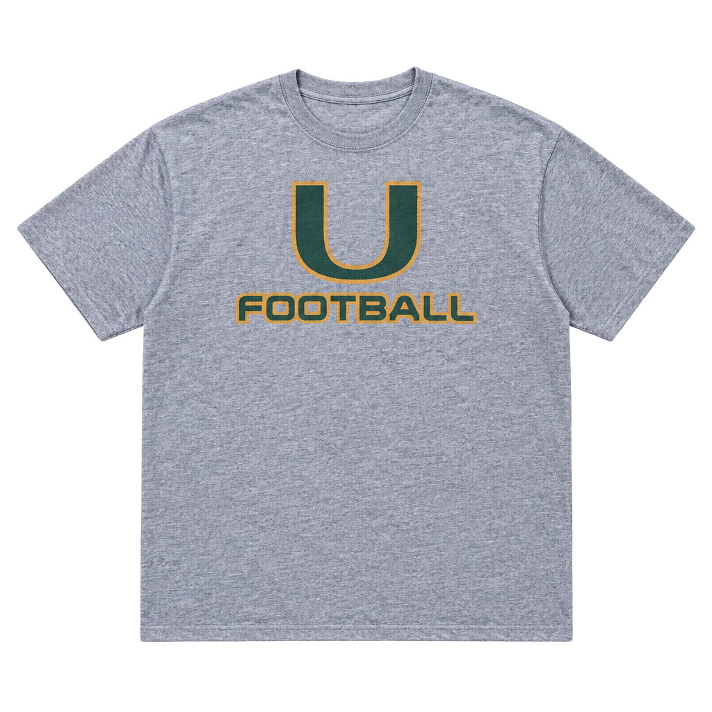 Vintage Y2K Nike Miami Hurricanes Football 2 Sided Graphic T Shirt Mens Size XL 1