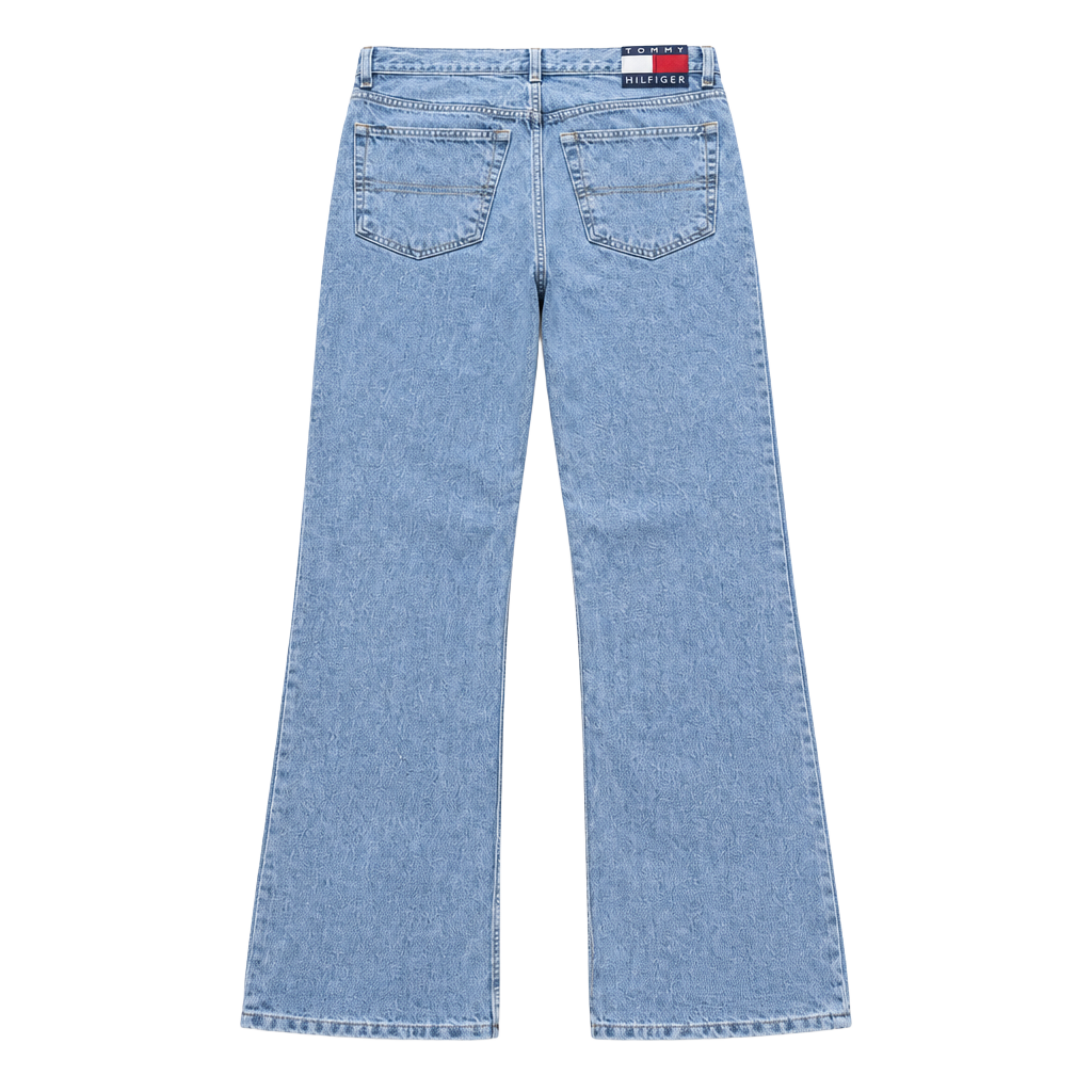 Vintage 90s Tommy Hilfiger Bootcut Light Wash Denim Jeans Waist Size 29 1