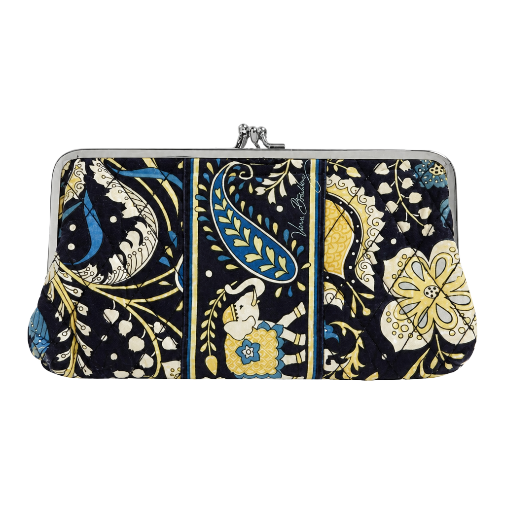 Vera Bradley Navy Blue Floral Kiss-Lock Clutch 1