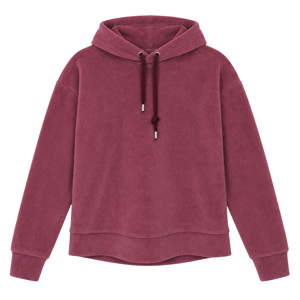 Forever 21 Women’s Mauve Pink Velour Pullover Hoodie Size Small 1