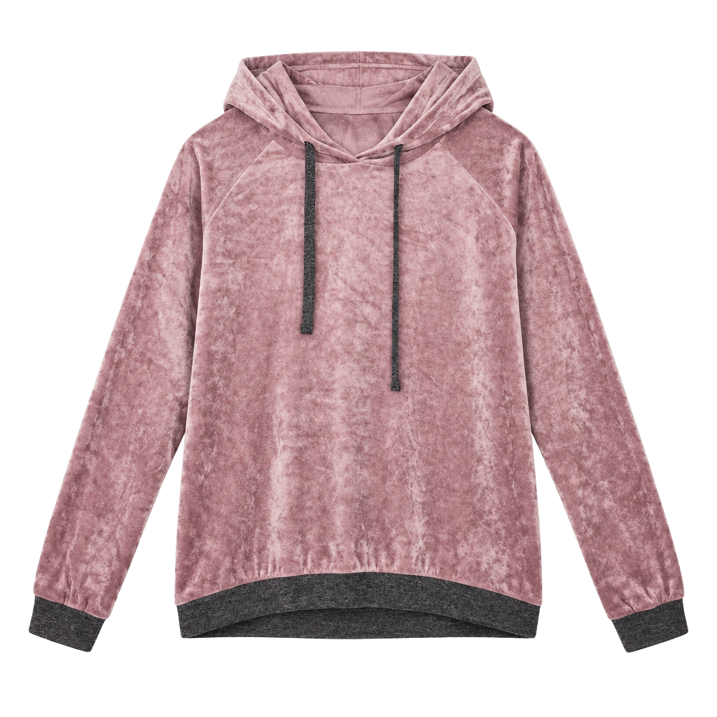 Alfani Velour Hoodie XXL Blush Pink | Soft Luxe Lounge Pullover Hooded Top 1