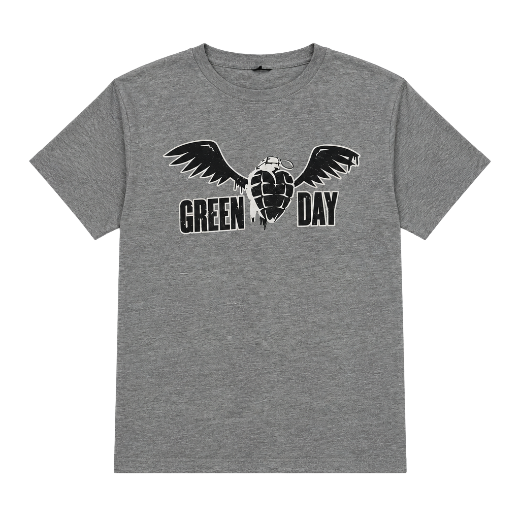 Vintage 2004 Green Day T-Shirt Gray Large Punk Rock Cinderblock 1