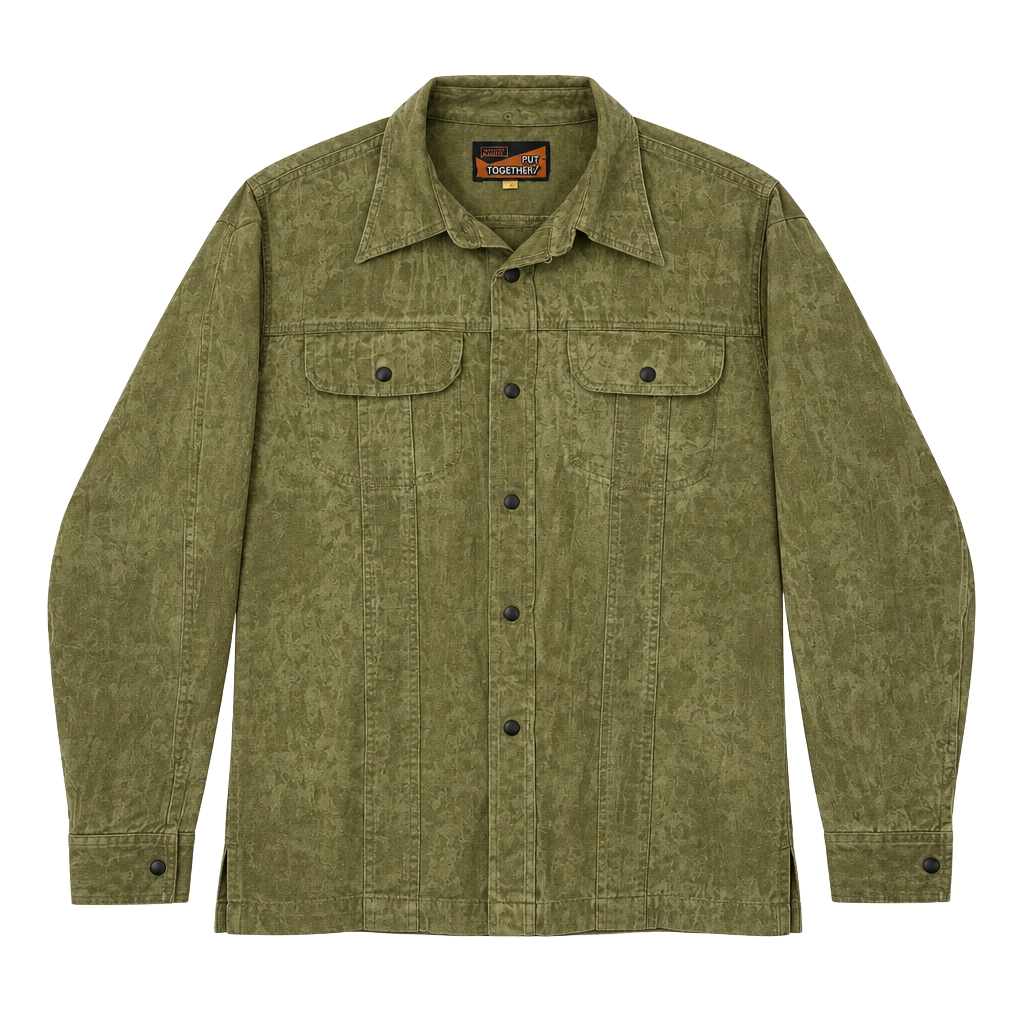 1970s FADED Montgomery Ward Put Togethers Jacket Size XL Olive Green/Tan 1