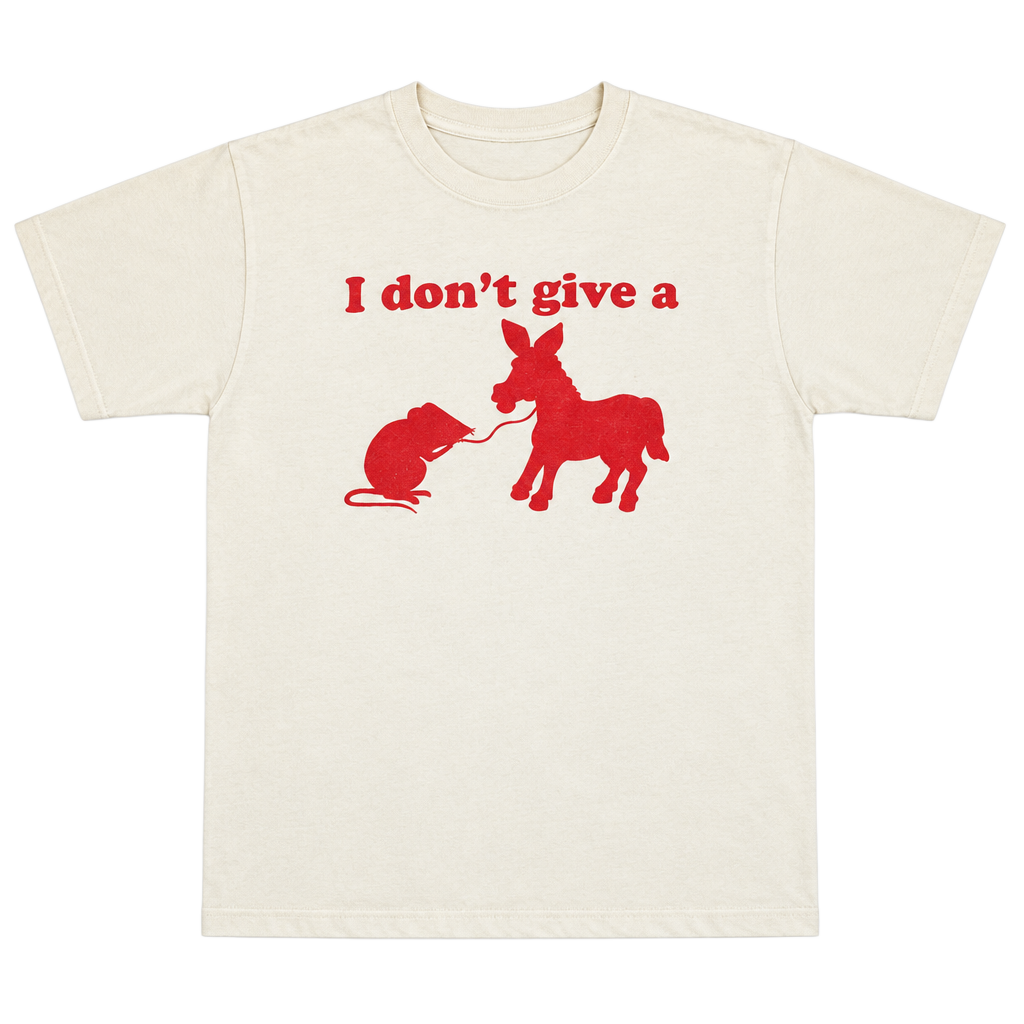Anvil I Don't Give A Rat's Ass T-Shirt Size M White Red Graphic Novelty 1