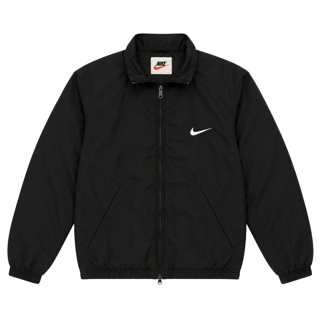 Nike Vintage Windbreaker Jacket Size M Black Swoosh 1