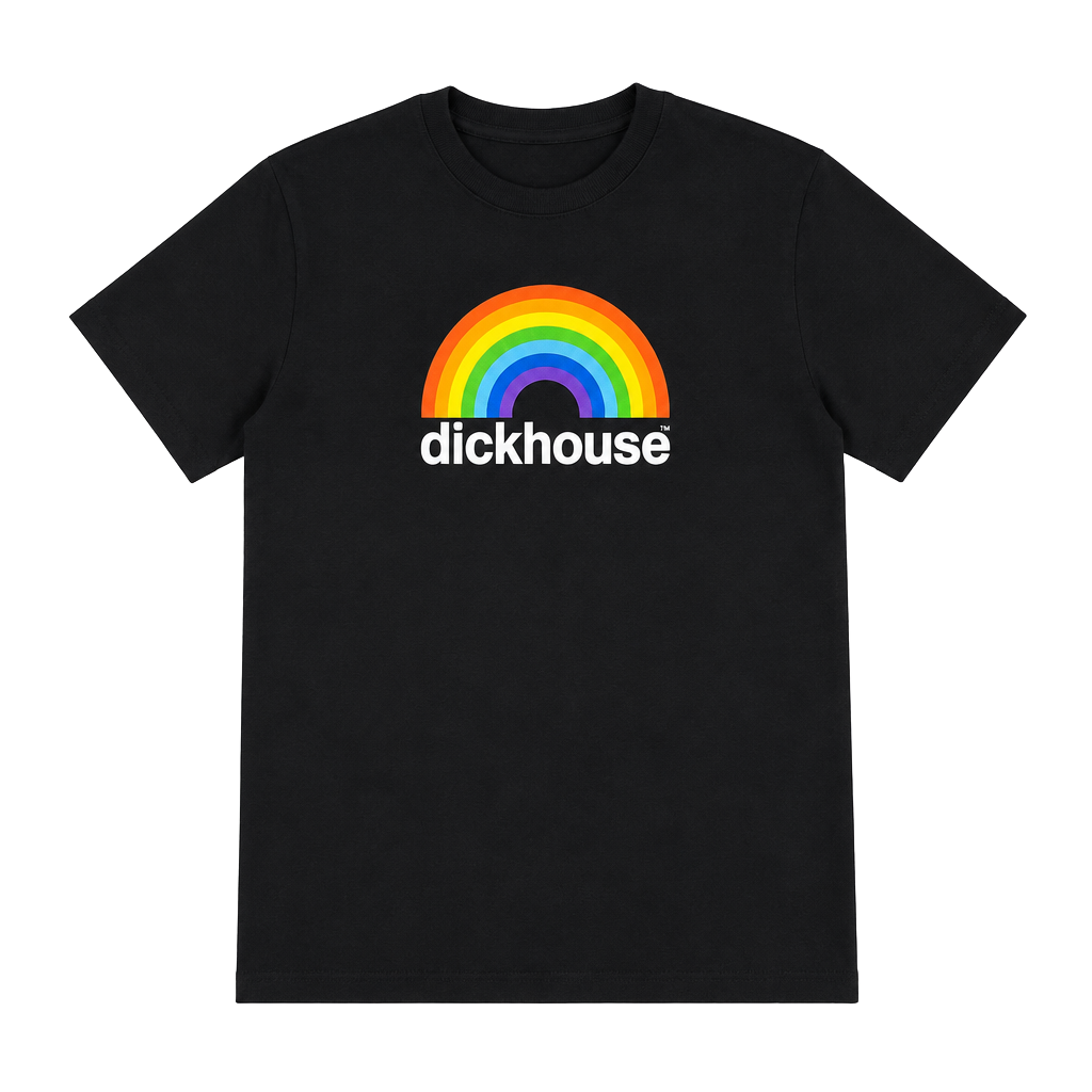 Dickhouse Productions T-Shirt Black Rainbow Jackass Logo 1