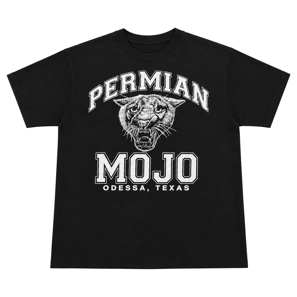 Russell Athletic Permian Mojo T-Shirt Size L Black Odessa Texas 1