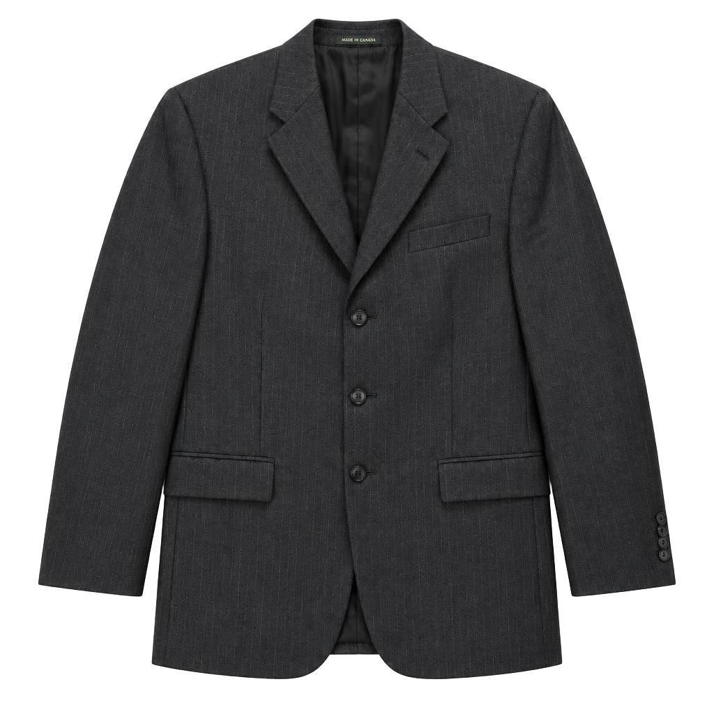 Ralph Lauren Green Label Wool Pinstripe Sport Coat Suit Jacket Blazer Gray 40L 1