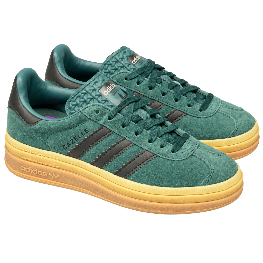 Adidas Gazelle Bold Pine Green JQ3583 Platform Sneakers Youth 6.5 1