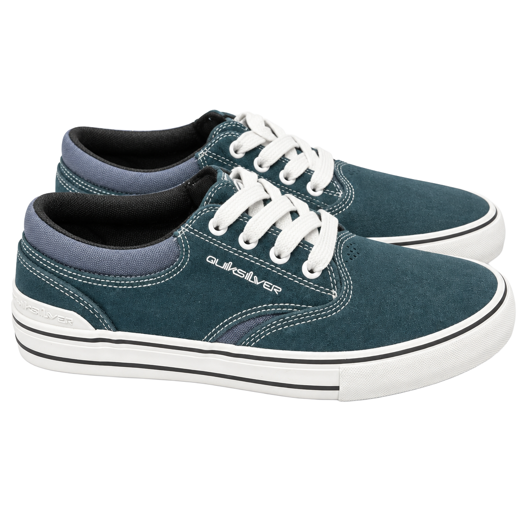 Quiksilver Aerial Size 8.5 Blue Leather Skate Shoes Sneakers 1