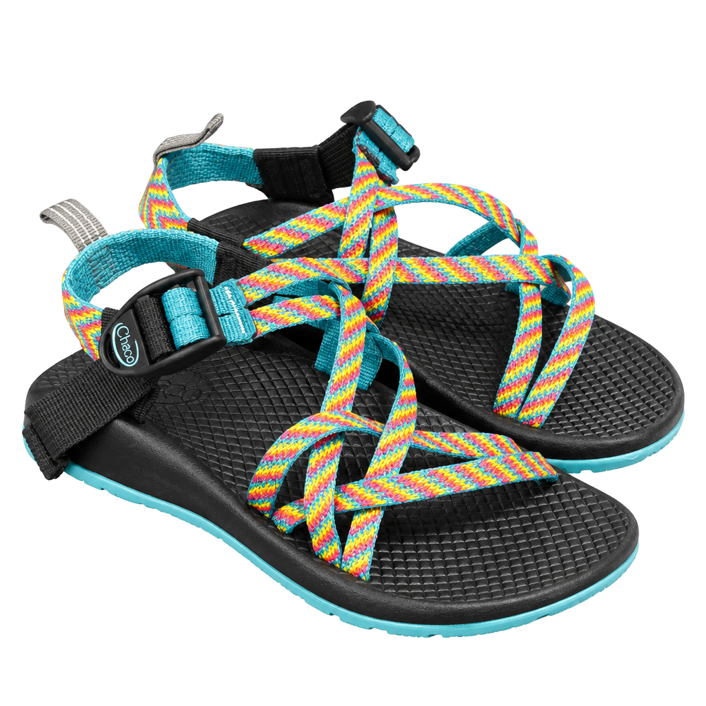 Chaco ZX/2 EcoTread Sandals Multicolor Rainbow Fiesta Girls 12 1