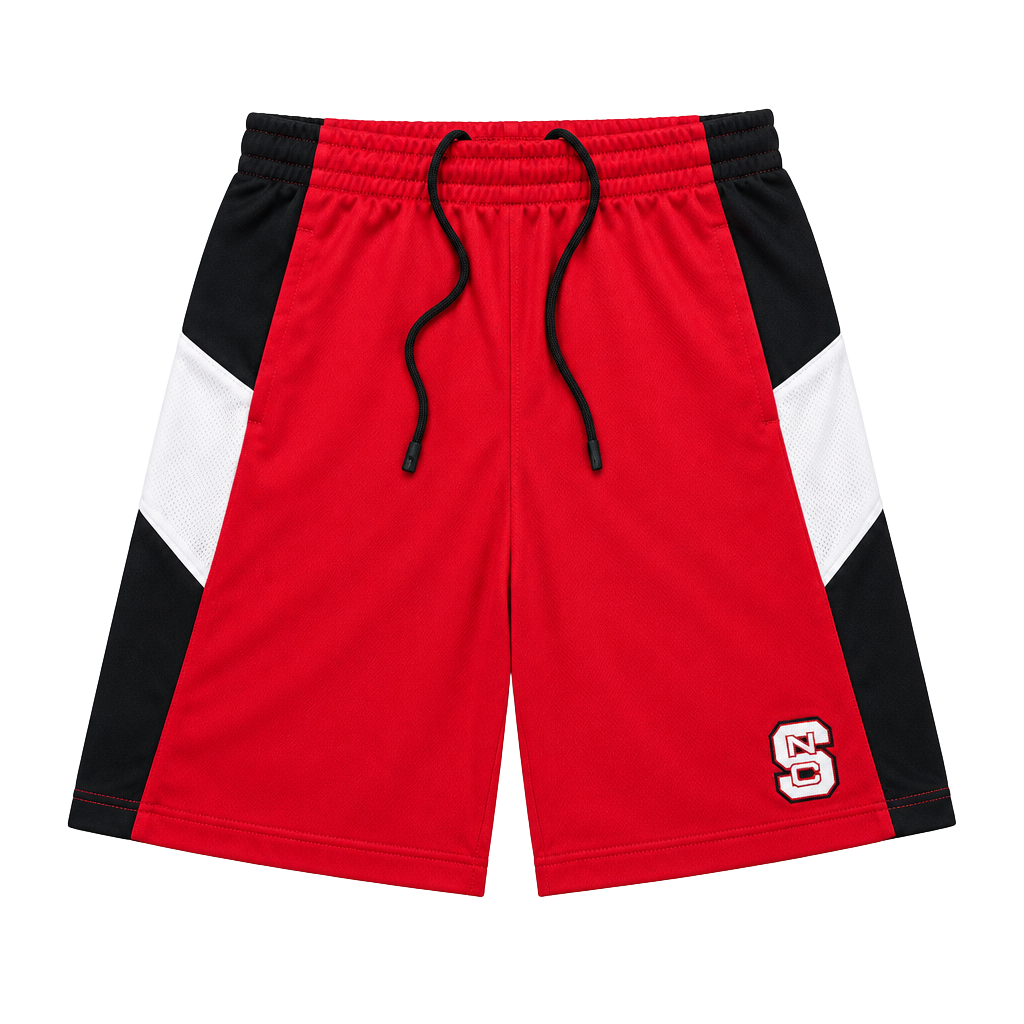 Knights Apparel NC State Wolfpack Mesh Shorts Size L 36/38 Red Black 1
