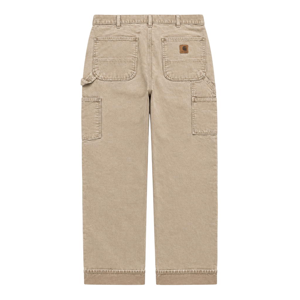Carhartt Carpenter Pants Tan Canvas Workwear 1
