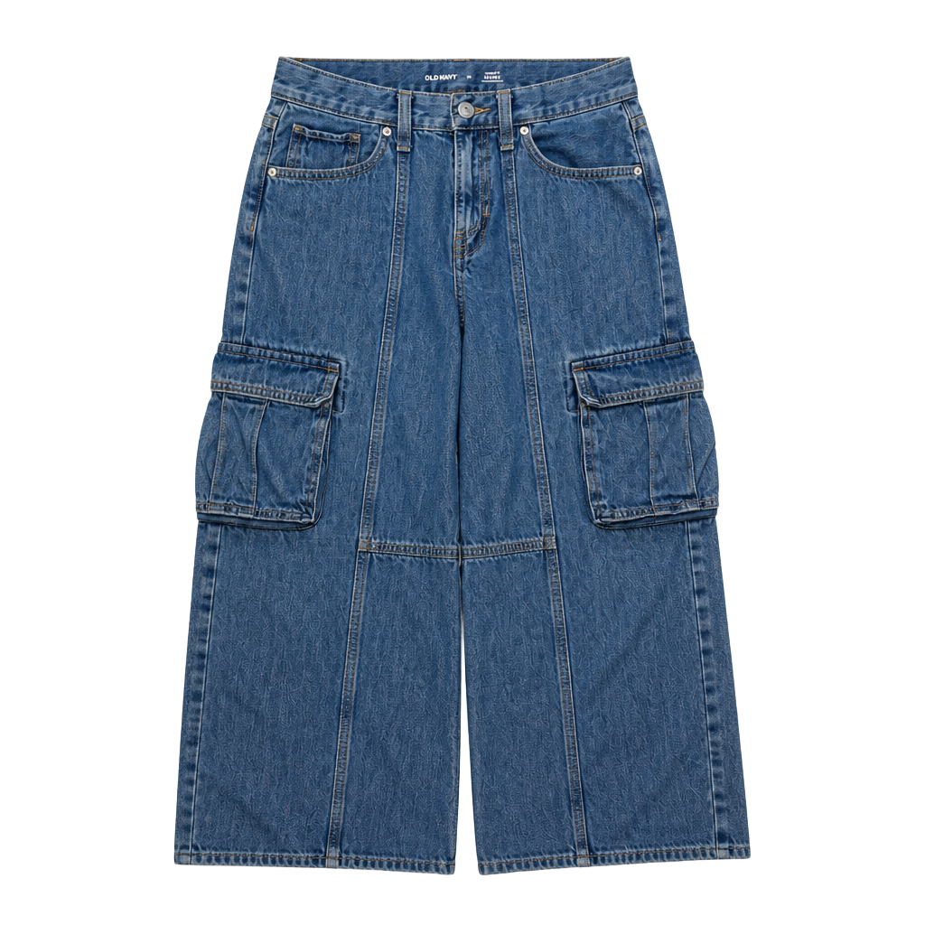 Old Navy High-Rise Baggy Cargo Jeans Size 14 1