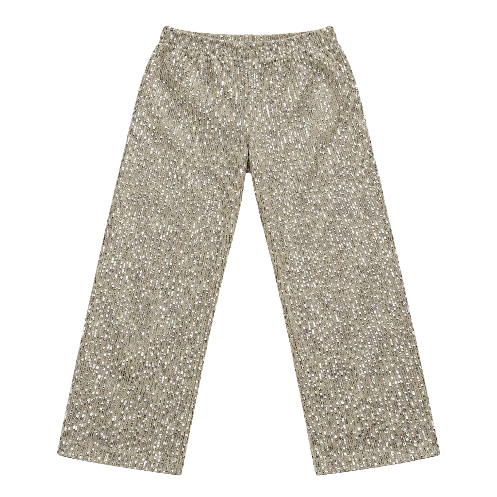 LOFT Sequin Jogger Pants XL Silver 1