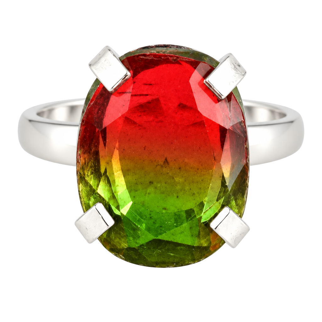 925 Sterling Silver Multi-Colored Hydro Quartz Ring 1