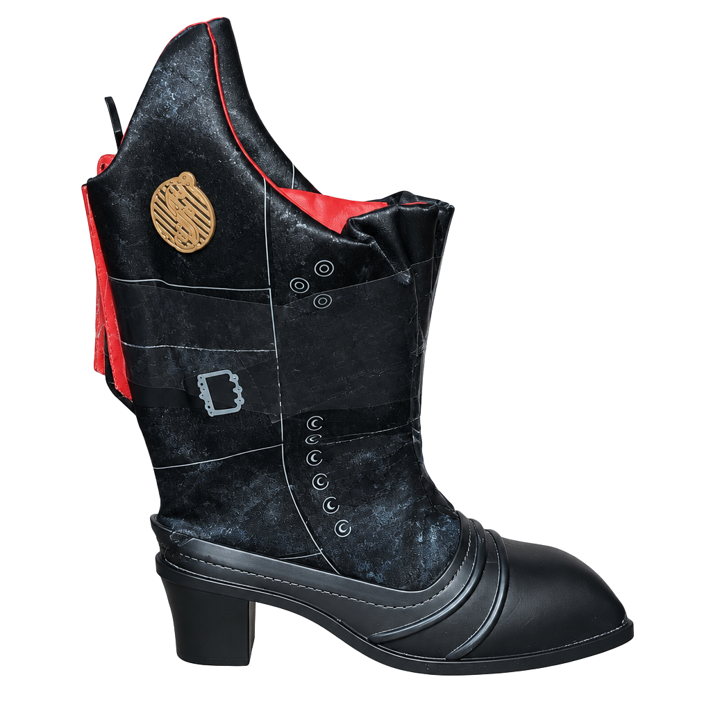 Universal City Studios Wicked Costume Boots Black Red Square Toe 1