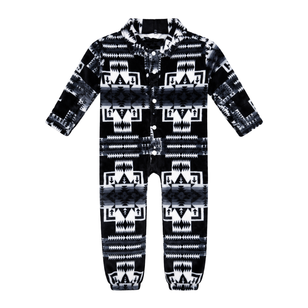 Nativo Co Hooded Fleece Romper 18-24M Tribal Print 1