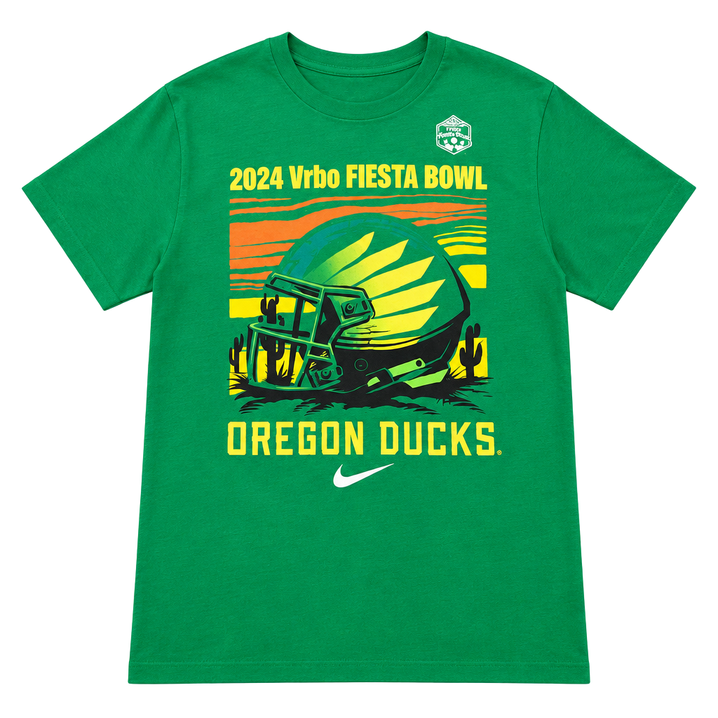 Nike Oregon Ducks 2024 Vrbo Fiesta Bowl T-Shirt Size L Green 1