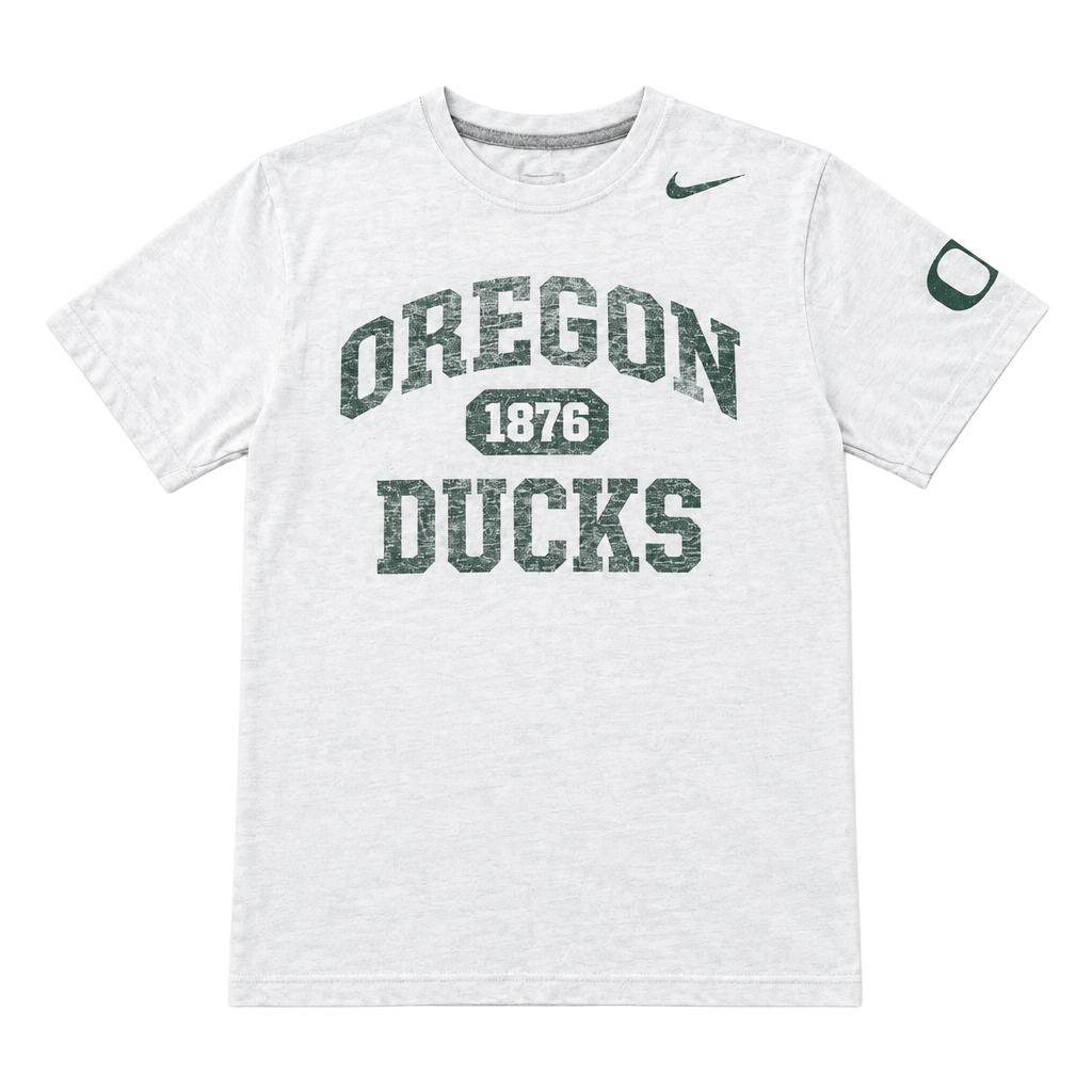 Nike Oregon Ducks T-Shirt Size M White Legacy 1