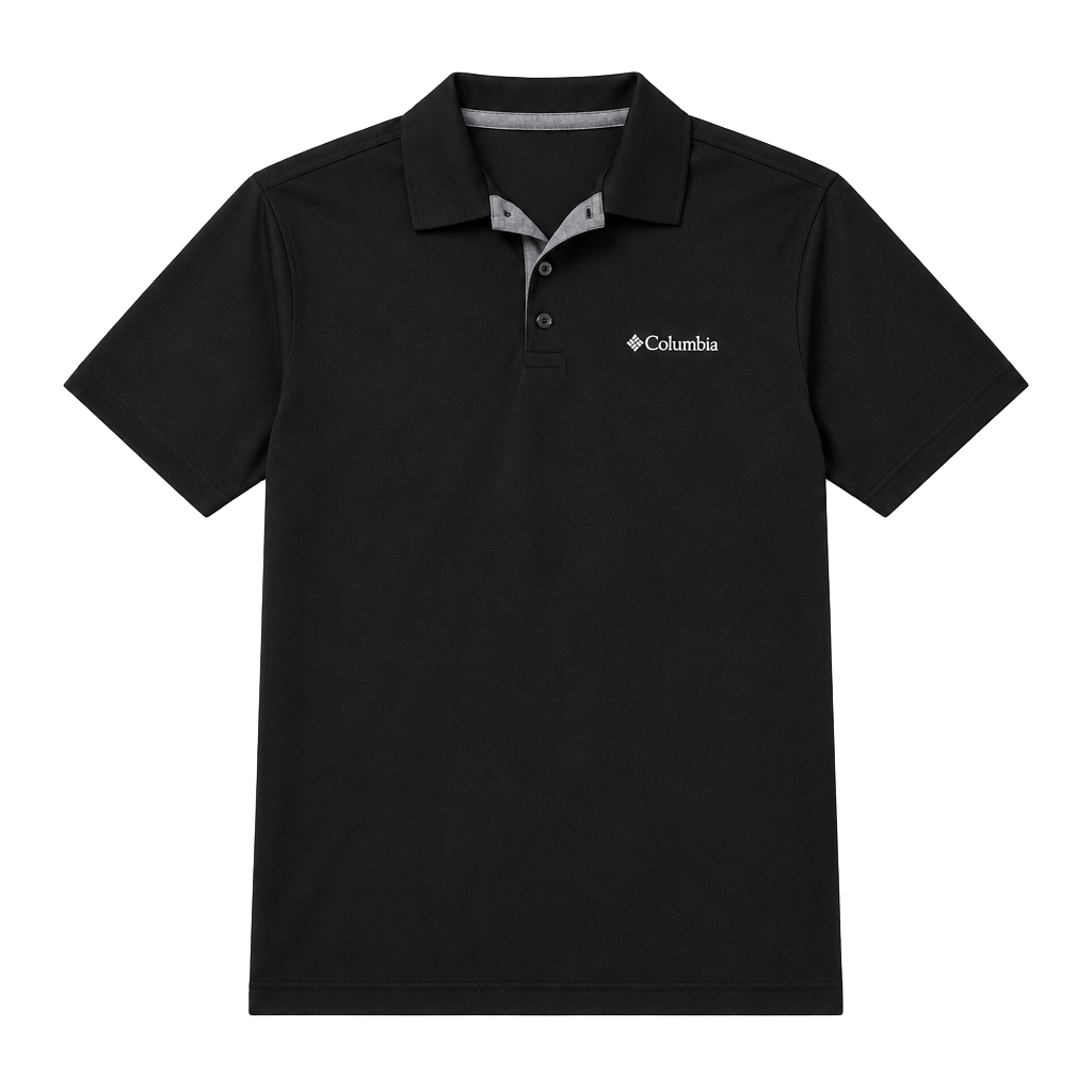 Columbia Omni-Wick Polo Shirt Size M Black Performance 1