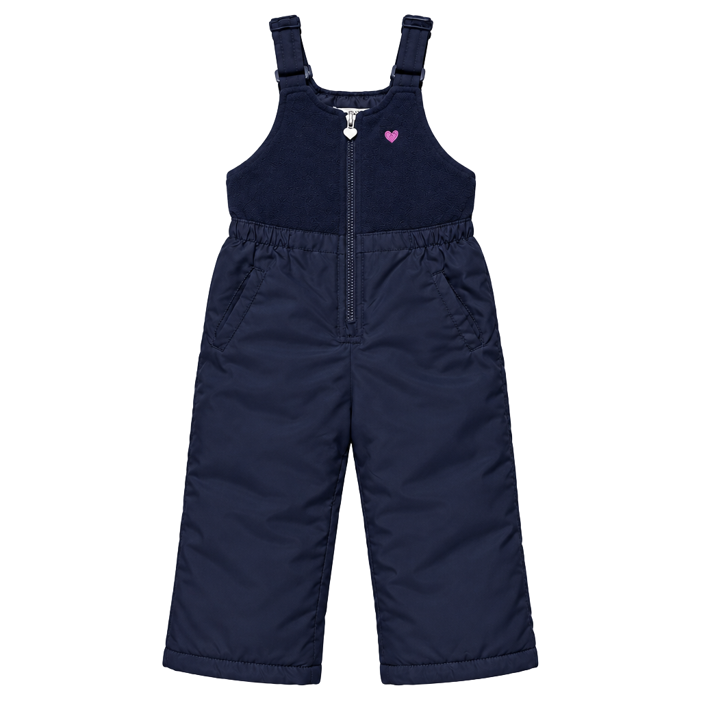 OshKosh B'gosh Snow Bib Overalls Size 3T Navy Blue Fleece 1
