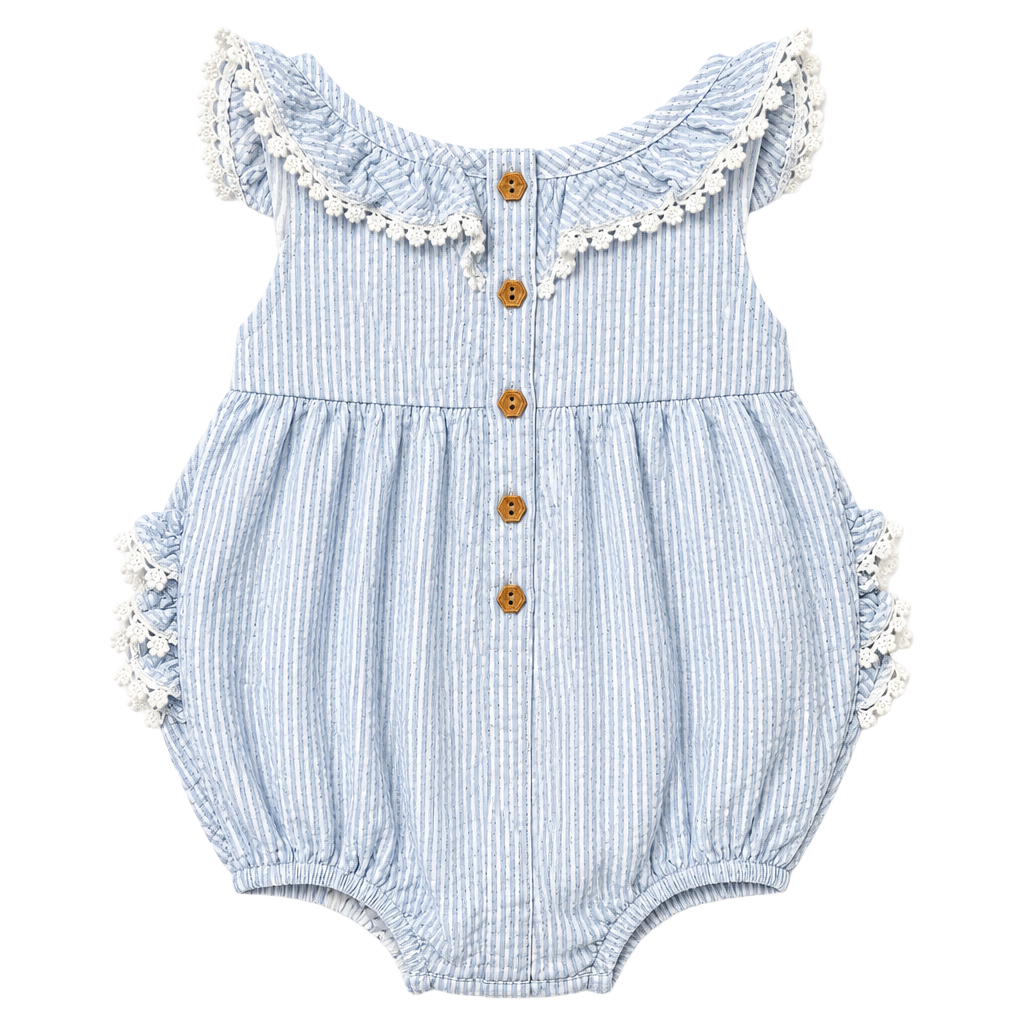 Tommy Bahama Bubble Romper Size 6-9M Blue Stripe 1