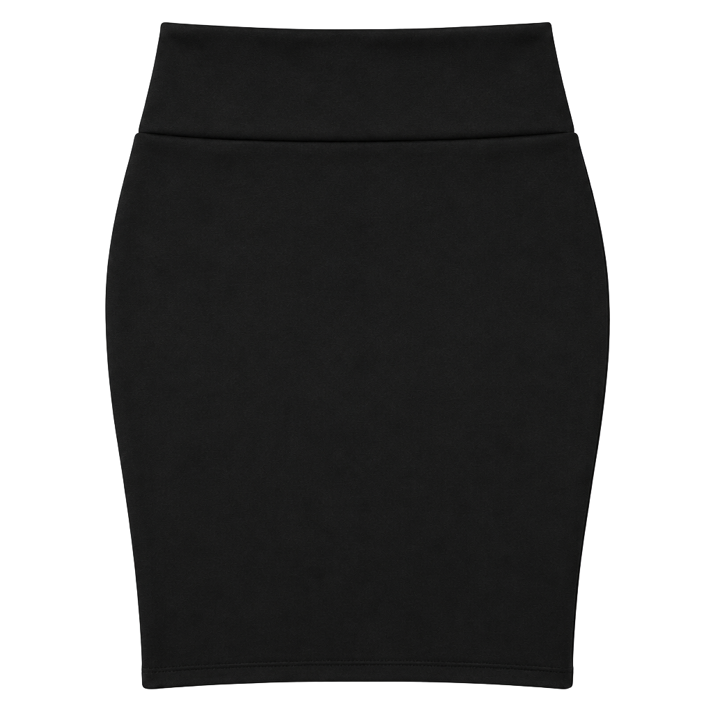 Silhouette NYC Pencil Skirt X-Large Black Bodycon High Waist Midi 1