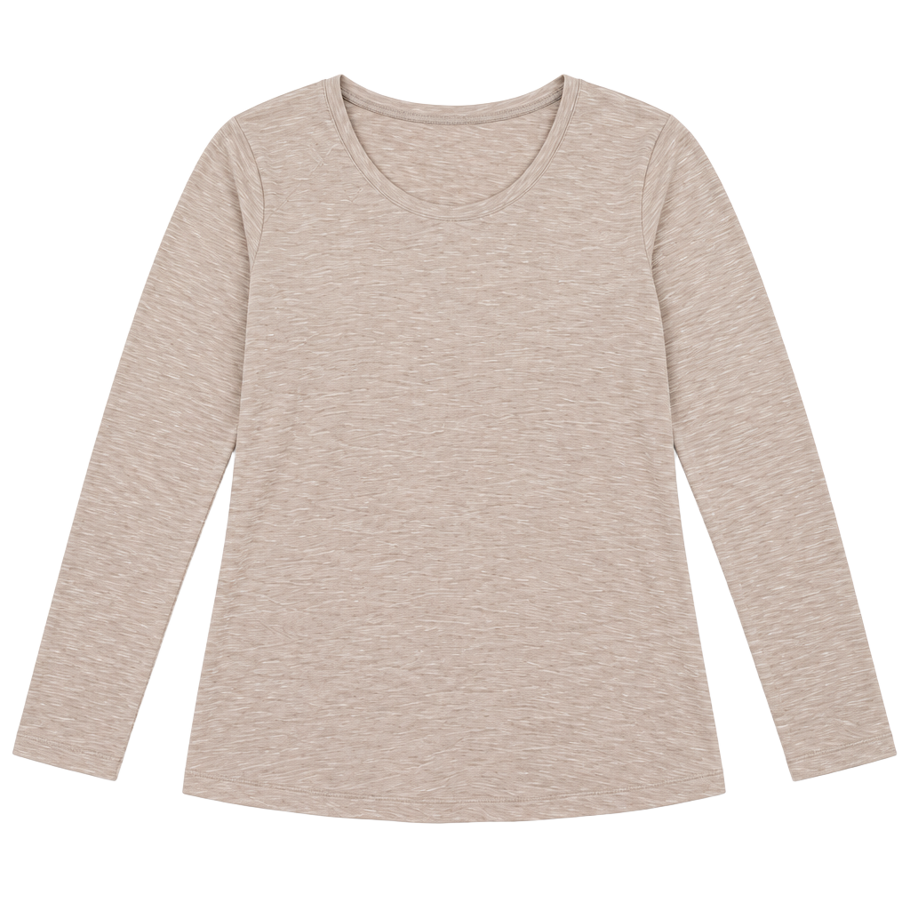 Lululemon Long Sleeve Shirt Beige Heathered 1