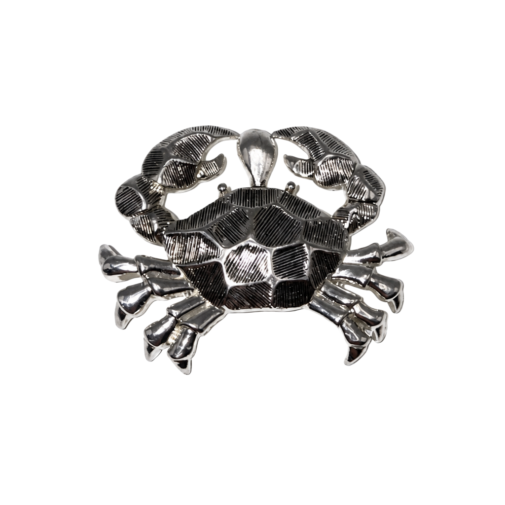 Vintage Style Silver-Tone Metal Crab Figurine/Pendant 1