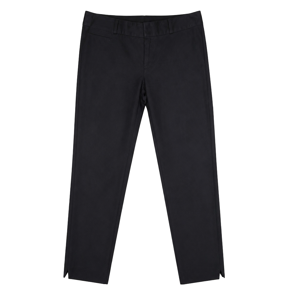 Banana Republic Sloan Fit Black Dress Pants with Side Slit Hem, Size 2 1