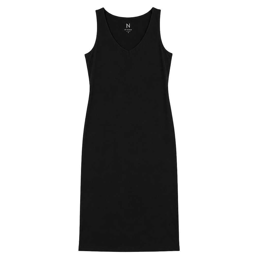 Naked Wardrobe Midi Dress Size 1X Black Tank Dress 1