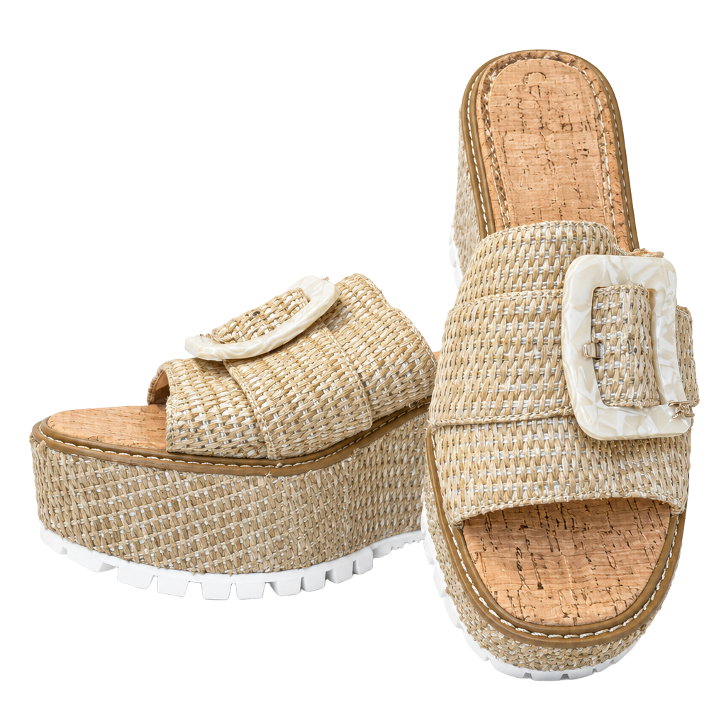 Sam Edelman Women's Livi Wedge Sandal, Natural, 10 1