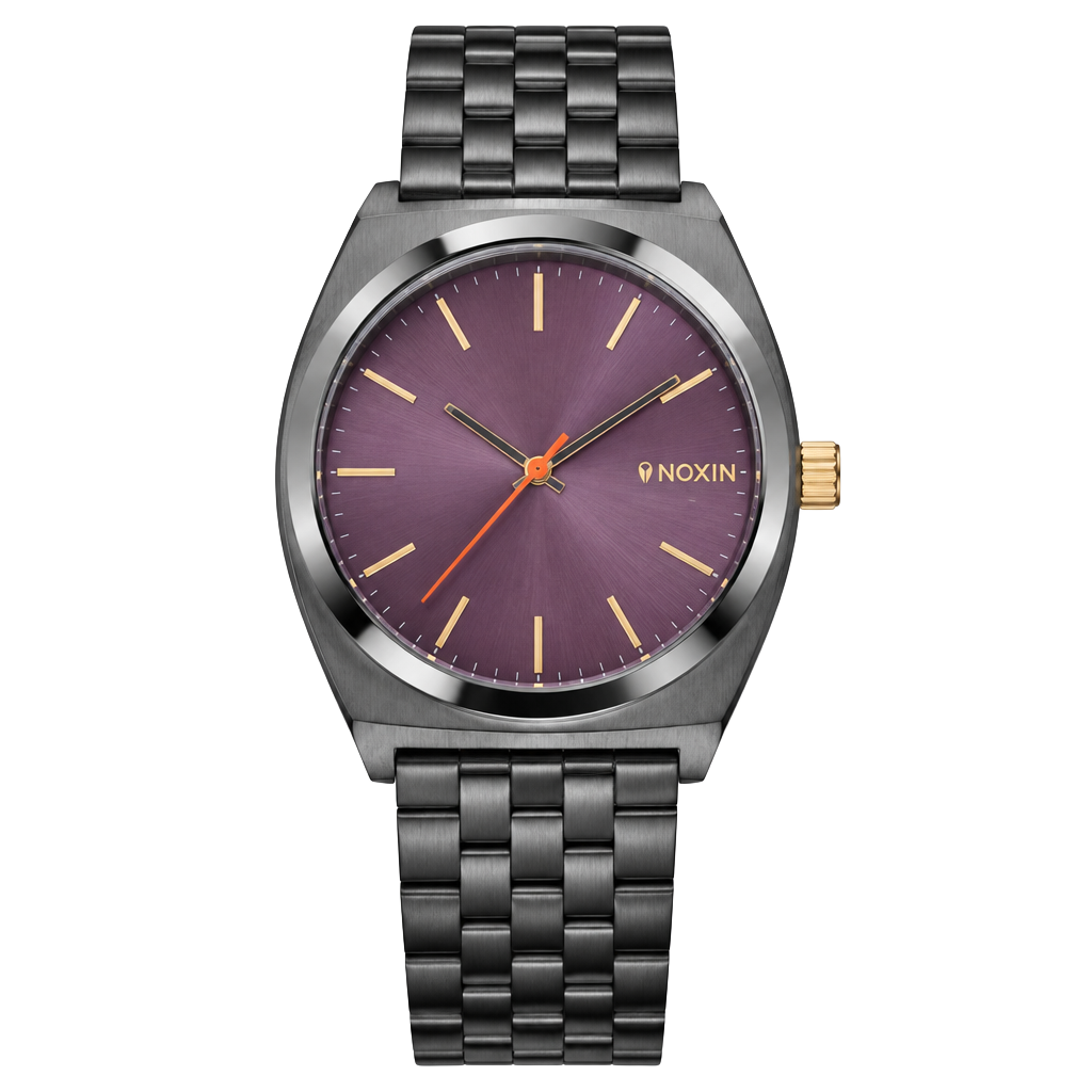 Nixon Time Teller Watch Gunmetal Blackberry Gold 1