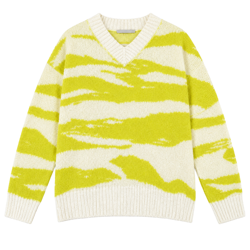 AllSaints Tiga V-Neck Sweater X-Small Sunshine White 1