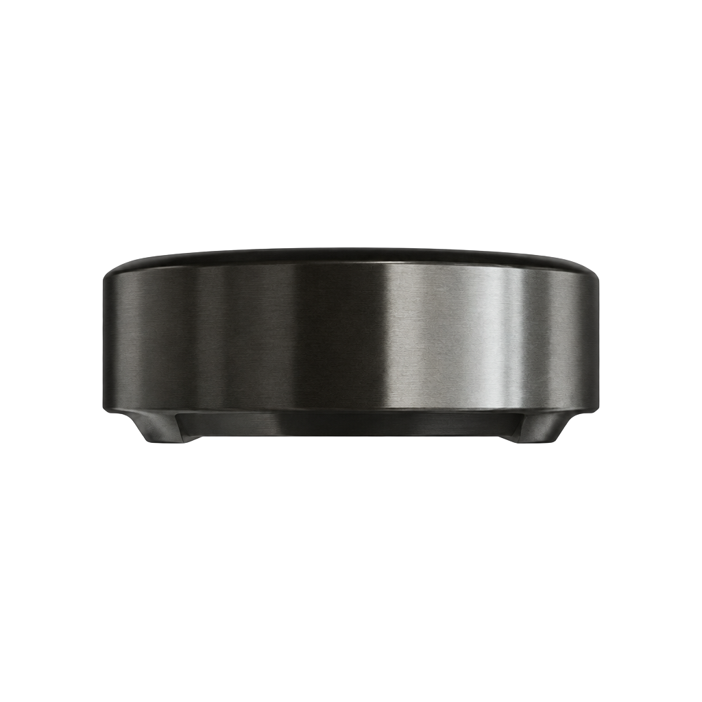 Black Tungsten Carbide Brushed Beveled Edge 6mm Band Size 11 1