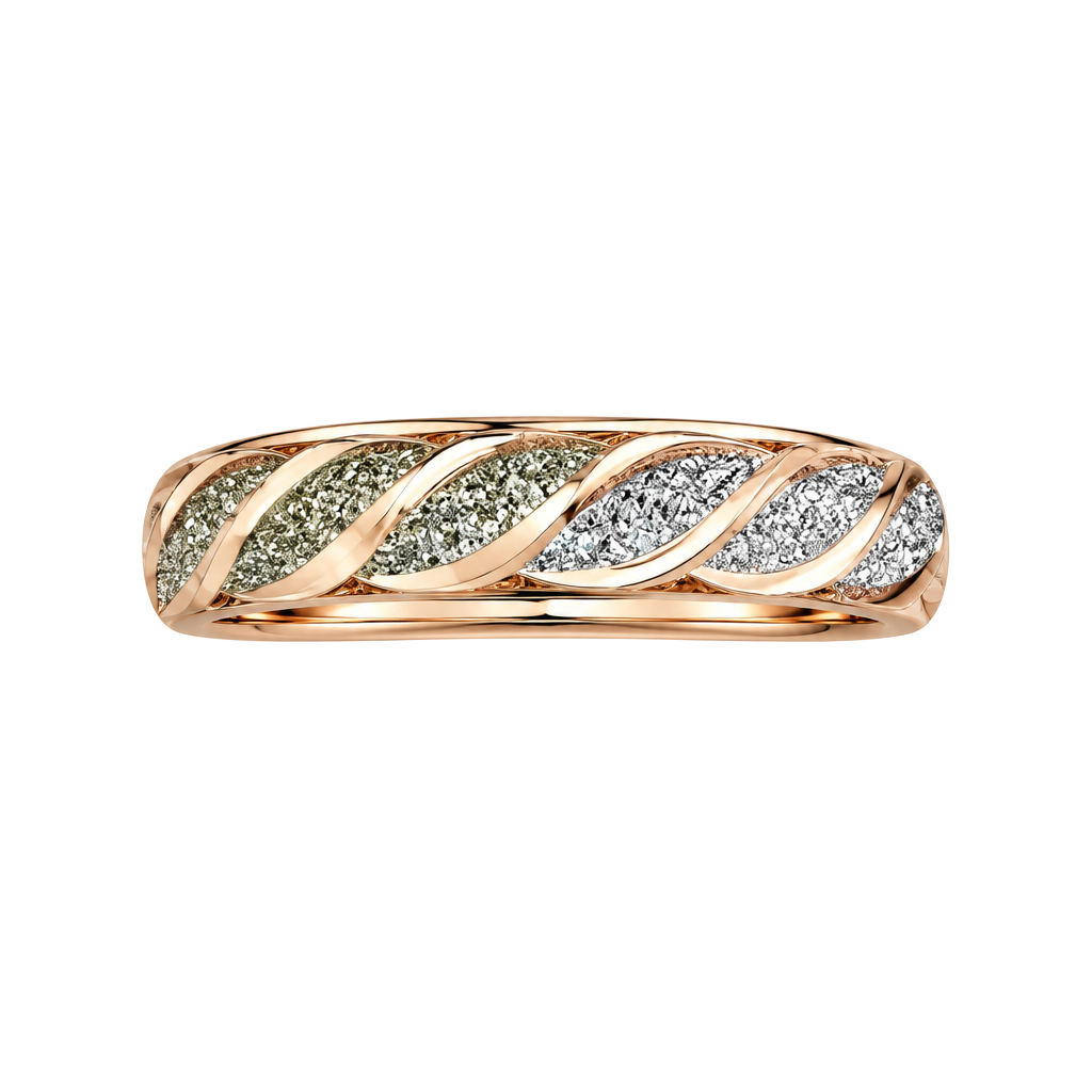 Rainbow Titanium Twist Band Ring Textured Iridescent Band Size 6 1