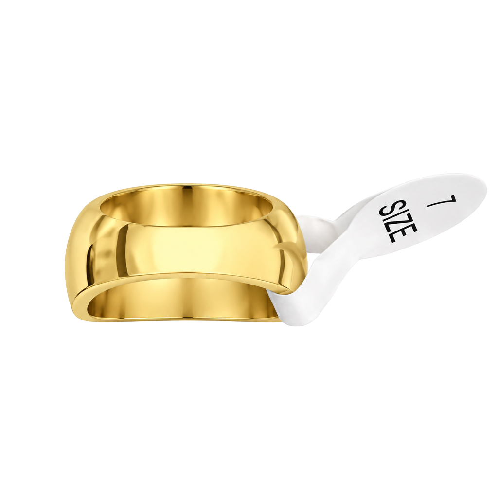 14K GF 4mm Band Dome Polished Finish Size 7 1