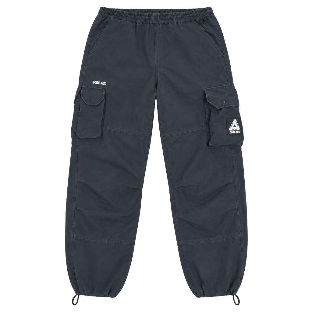 Palace Gore-Tex Cargo Pants Size L Navy Ripstop 1