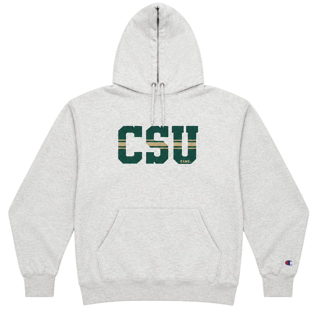 Champion Colorado State Rams Hoodie Size M Gray CSU Pullover Sweatshirt 1